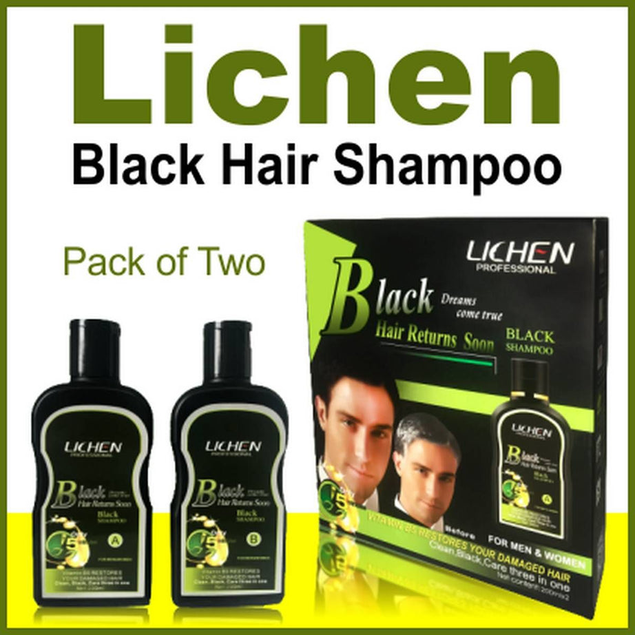 Lichen Black Hair Shampoo 400ml (200ml + 200ml) - Oshi.pk - Buy & Sell Online