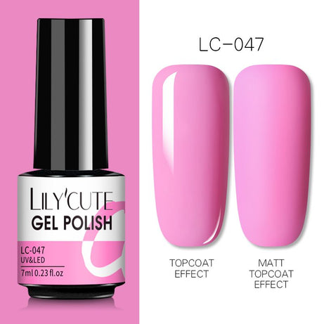 LILYCUTE 7ml Gel Nail Polish For Nails Semi Permanent Soak Off Gel UV LED Varnishes Base Top Matte Coat Gel Polish Nail Art Gel - Oshi.pk - Buy & Sell Online