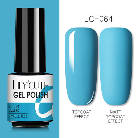 LILYCUTE 7ml Gel Nail Polish For Nails Semi Permanent Soak Off Gel UV LED Varnishes Base Top Matte Coat Gel Polish Nail Art Gel - Oshi.pk - Buy & Sell Online
