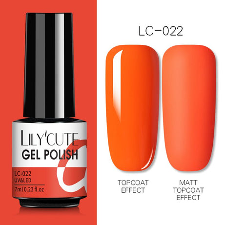 LILYCUTE 7ml Gel Nail Polish For Nails Semi Permanent Soak Off Gel UV LED Varnishes Base Top Matte Coat Gel Polish Nail Art Gel - Oshi.pk - Buy & Sell Online