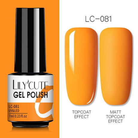 LILYCUTE 7ml Gel Nail Polish For Nails Semi Permanent Soak Off Gel UV LED Varnishes Base Top Matte Coat Gel Polish Nail Art Gel - Oshi.pk - Buy & Sell Online