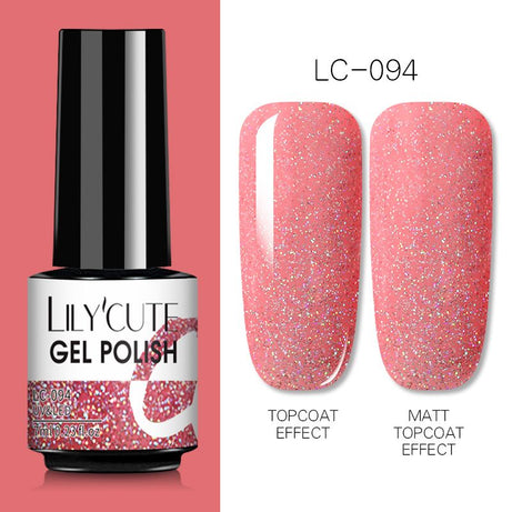 LILYCUTE 7ml Gel Nail Polish For Nails Semi Permanent Soak Off Gel UV LED Varnishes Base Top Matte Coat Gel Polish Nail Art Gel - Oshi.pk - Buy & Sell Online