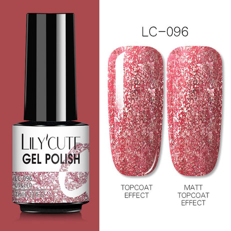 LILYCUTE 7ml Gel Nail Polish For Nails Semi Permanent Soak Off Gel UV LED Varnishes Base Top Matte Coat Gel Polish Nail Art Gel - Oshi.pk - Buy & Sell Online