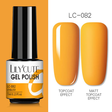 LILYCUTE 7ml Gel Nail Polish For Nails Semi Permanent Soak Off Gel UV LED Varnishes Base Top Matte Coat Gel Polish Nail Art Gel - Oshi.pk - Buy & Sell Online