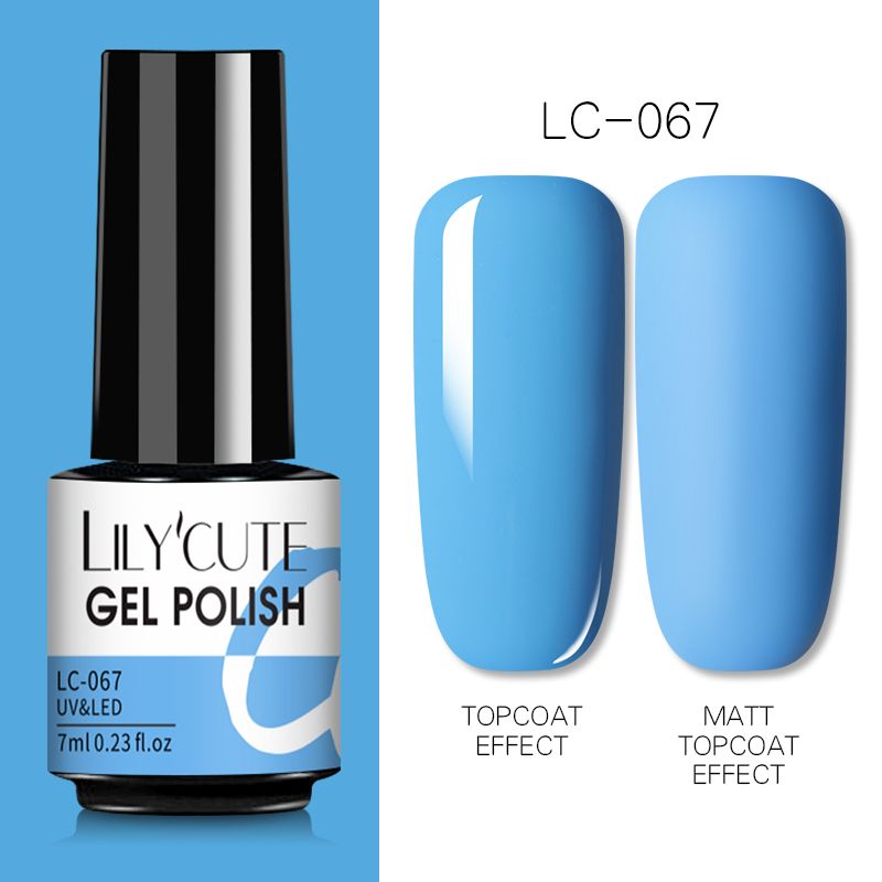 LILYCUTE 7ml Gel Nail Polish For Nails Semi Permanent Soak Off Gel UV LED Varnishes Base Top Matte Coat Gel Polish Nail Art Gel - Oshi.pk - Buy & Sell Online