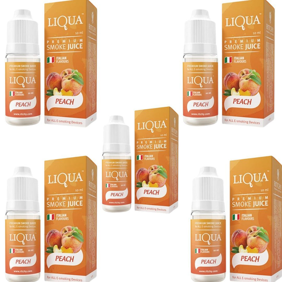 Liqua Vape Refiller 50 ML(Pack Of 5)( PEACH)