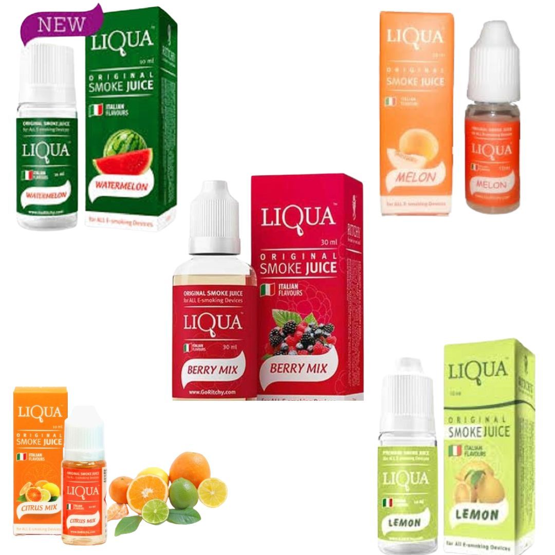 Liqua Vape Refiller (Pack of 5)( Berry_Mix, Citrus_Mix, lemon, Melon, watermelon) - Oshi.pk - Buy & Sell Online