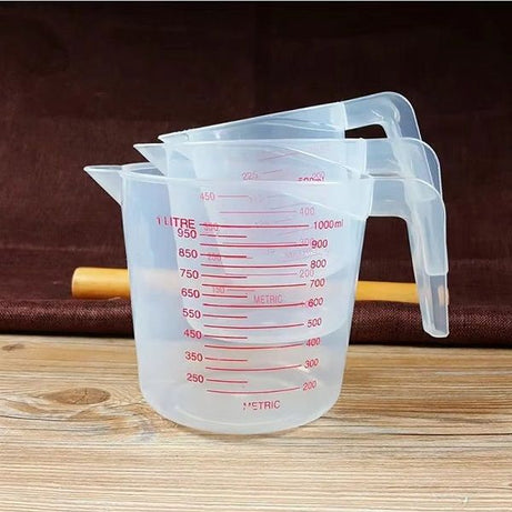 Liquid Measuring for Baking PVC Measuring Cup 3 Pieces 250,500,1000ml