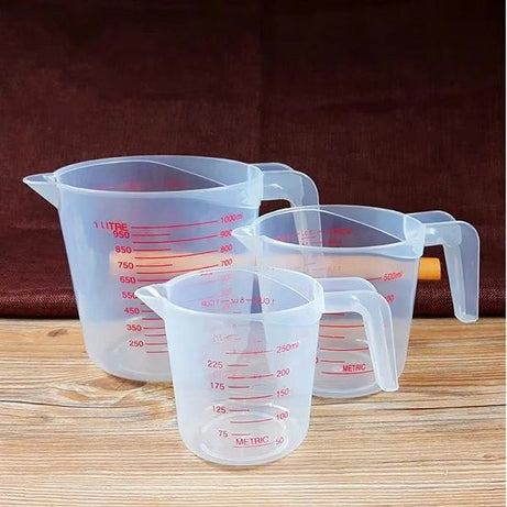 Liquid Measuring for Baking PVC Measuring Cup 3 Pieces 250,500,1000ml - Oshi.pk - Buy & Sell Online