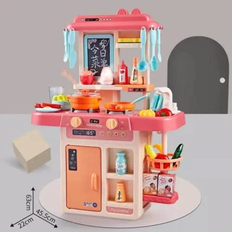 Little Kids Kitchen Pretend Play Set with Steam & Light & Sound and Plastic Accessories Included Playset Toys for Girls and Boys - 42 pcs - Oshi.pk - Buy & Sell Online