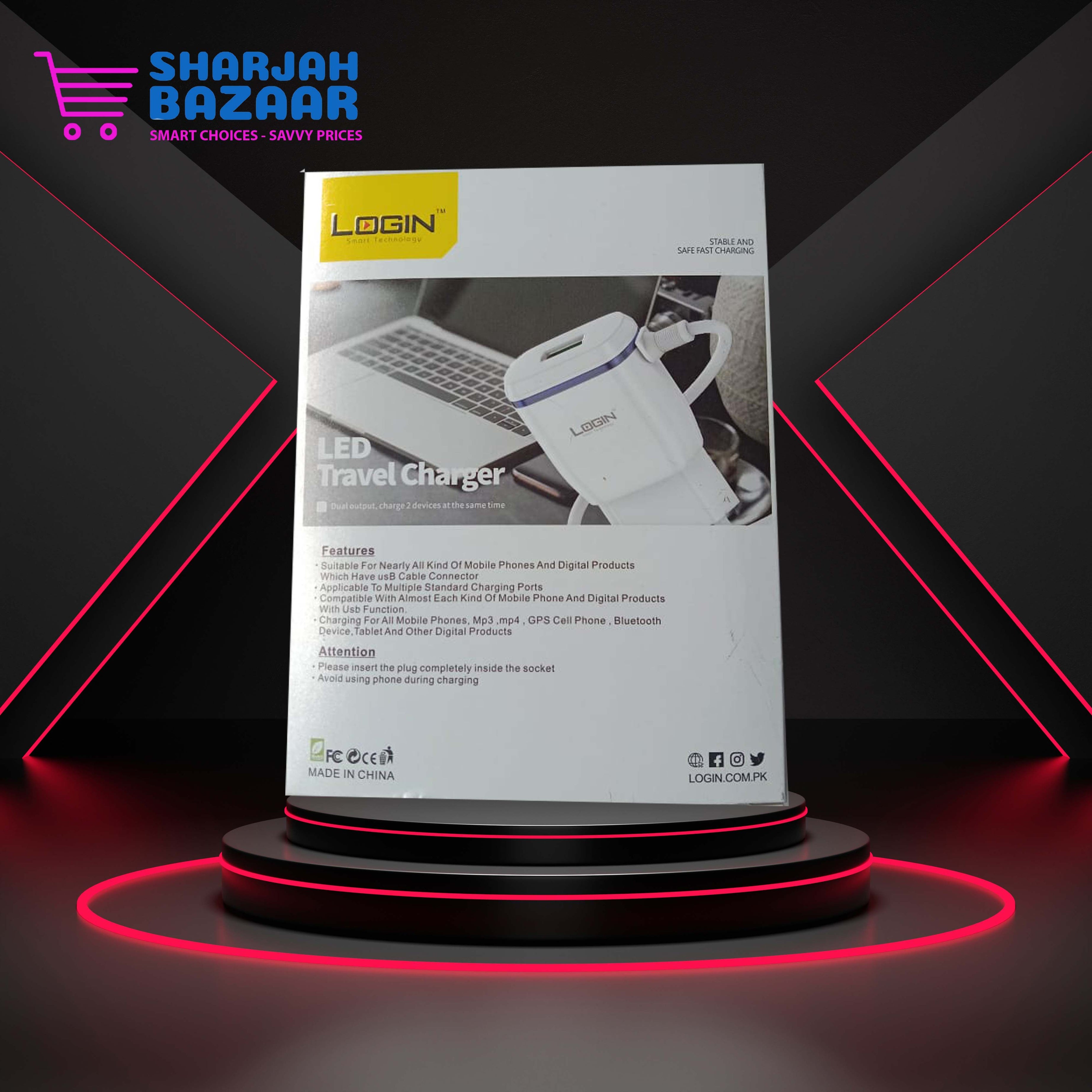 LOGIN Andoid Wall Charger (LT-25) - Fast Charging Solution - Oshi.pk - Buy & Sell Online