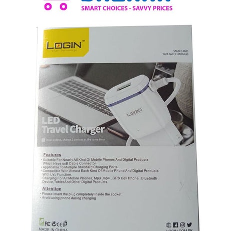 LOGIN Andoid Wall Charger (LT-25) - Fast Charging Solution - Oshi.pk - Buy & Sell Online