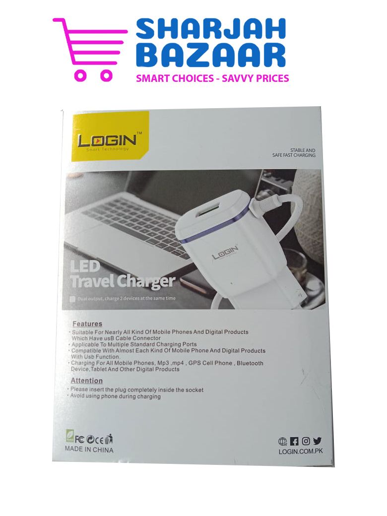 LOGIN Andoid Wall Charger (LT-25) - Fast Charging Solution - Oshi.pk - Buy & Sell Online