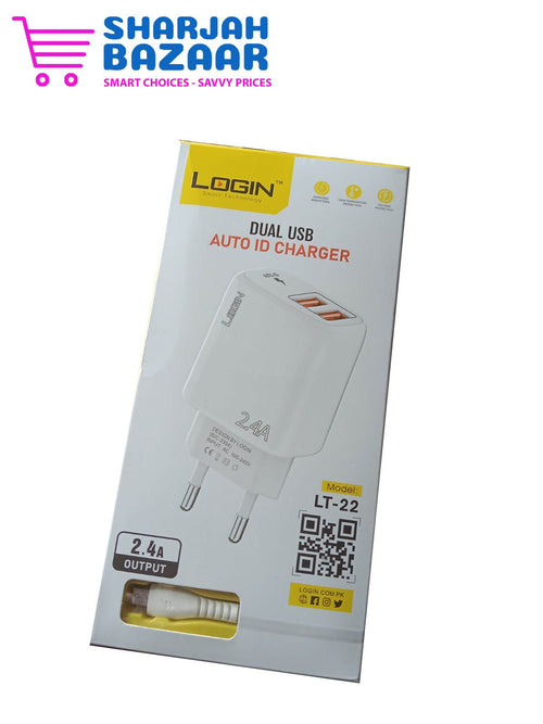LOGIN Charger (LT-22) - Efficient Charging Solution for Your Devices - Oshi.pk - Buy & Sell Online