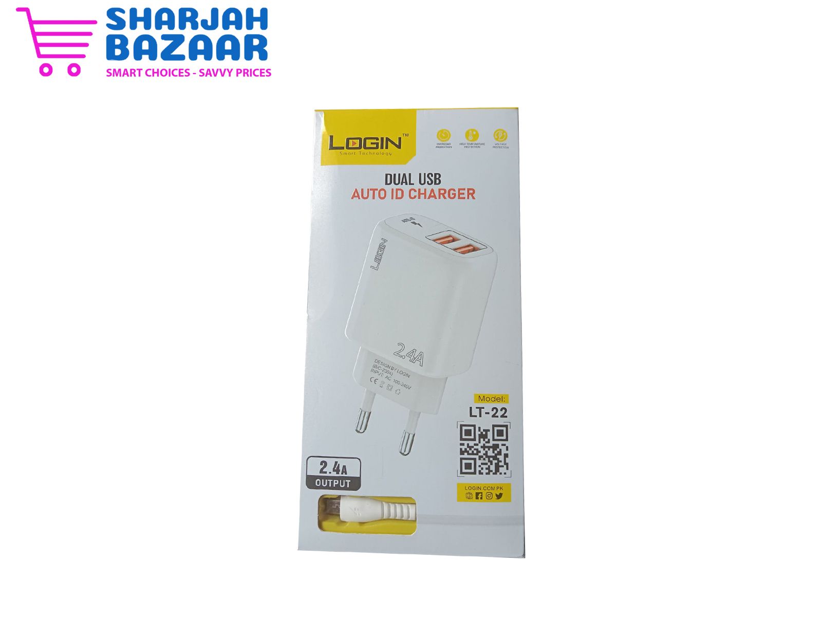 LOGIN Charger (LT-22) - Efficient Charging Solution for Your Devices - Oshi.pk - Buy & Sell Online