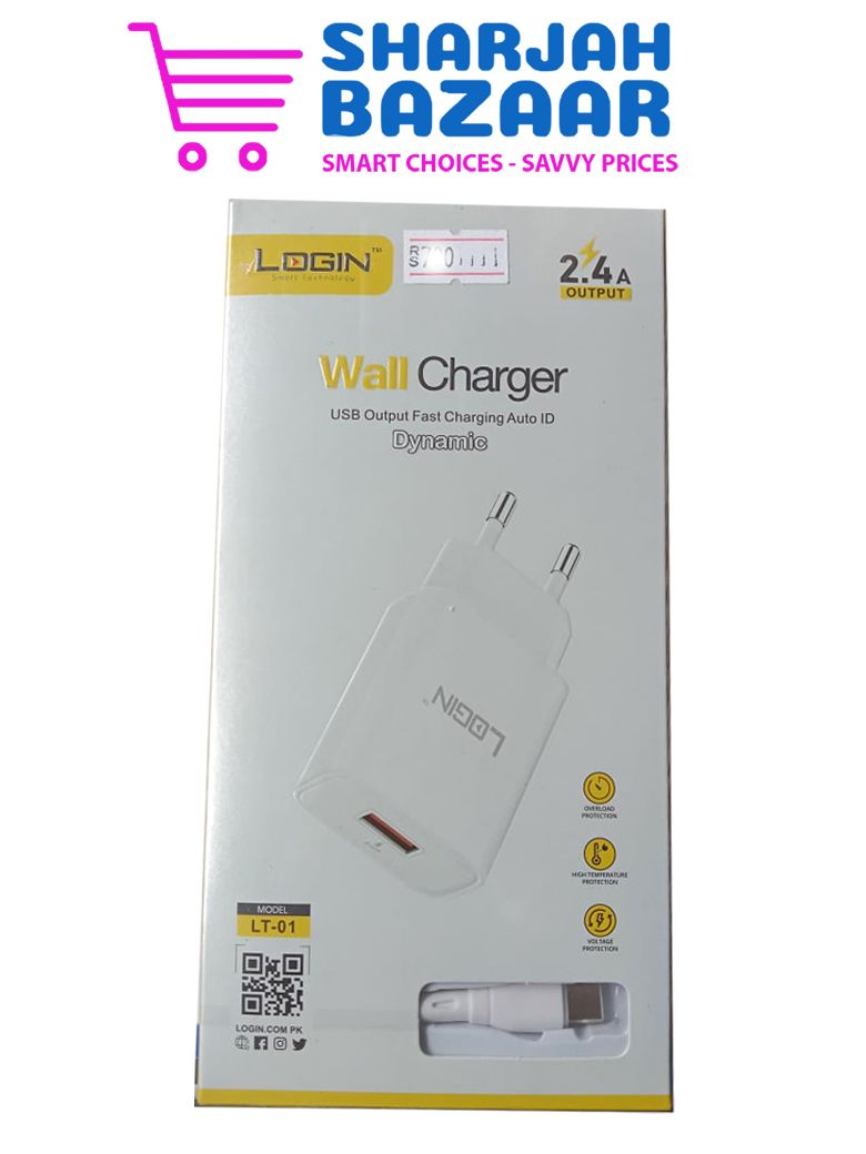 Login Type C Wall Charger – Fast charging – (LT-01) - Oshi.pk - Buy & Sell Online