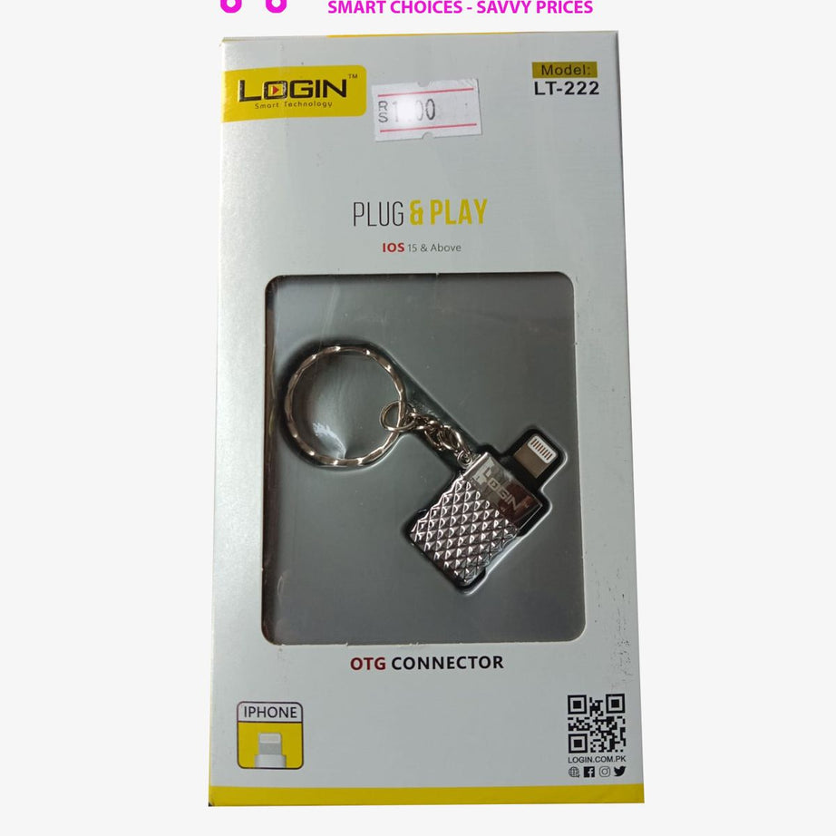 LT-222 Lighting-USB Plug & Play OTG Connector Keychain (iPhone) - Oshi.pk - Buy & Sell Online