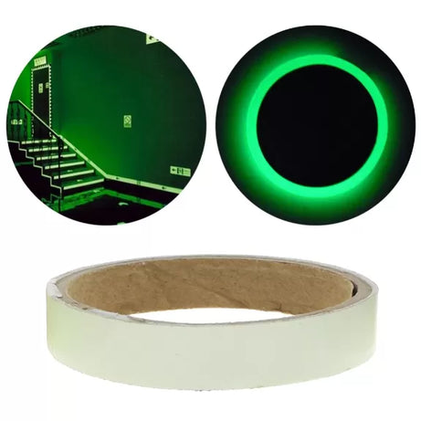 1 Inch X 27 Feet Luminous Glow In The Dark Tape – Green Glowing Safety Sticker