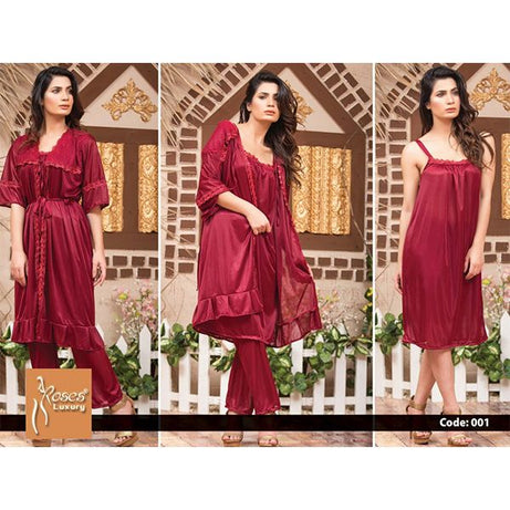 Luxury Bridal 3PC NIGHT SUIT - SILK (006) - Oshi.pk - Buy & Sell Online