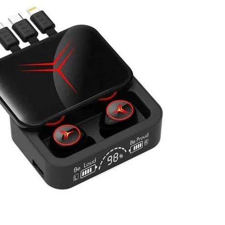 M88 Plus TWS Wireless Earbuds With 3 Cables LED Display Type C Low Latency 9D Sterio HIFI Audio Bluetooth Earphones Headset with Power Bank - Oshi.pk - Buy & Sell Online