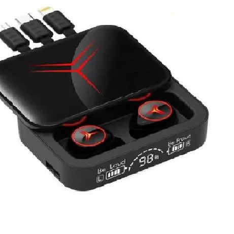 M88 Plus TWS Wireless Earbuds With 3 Cables LED Display Type C Low Latency 9D Sterio HIFI Audio Bluetooth Earphones Headset with Power Bank - Oshi.pk - Buy & Sell Online