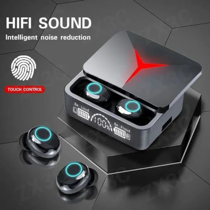 M90 Pro TWS Bluetooth 5.2 Earbuds Touch Control Earphones LED Display Headset 9D HiFi Quality Wireless Earbuds - Oshi.pk - Buy & Sell Online