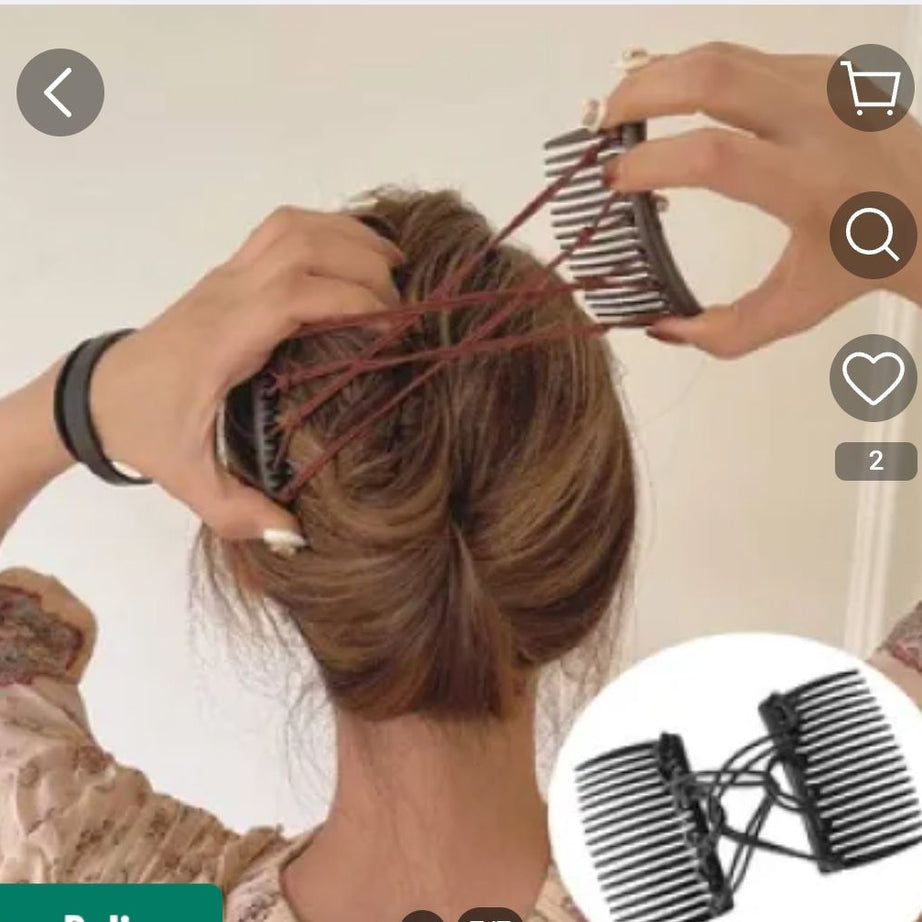Magic Comb Clip For Women, Girls Hair Accessories For Girls Magic Elastic Hair Comb Clips Fancy Magic Comb Double Hair Comb Magic Clips - Oshi.pk - Buy & Sell Online