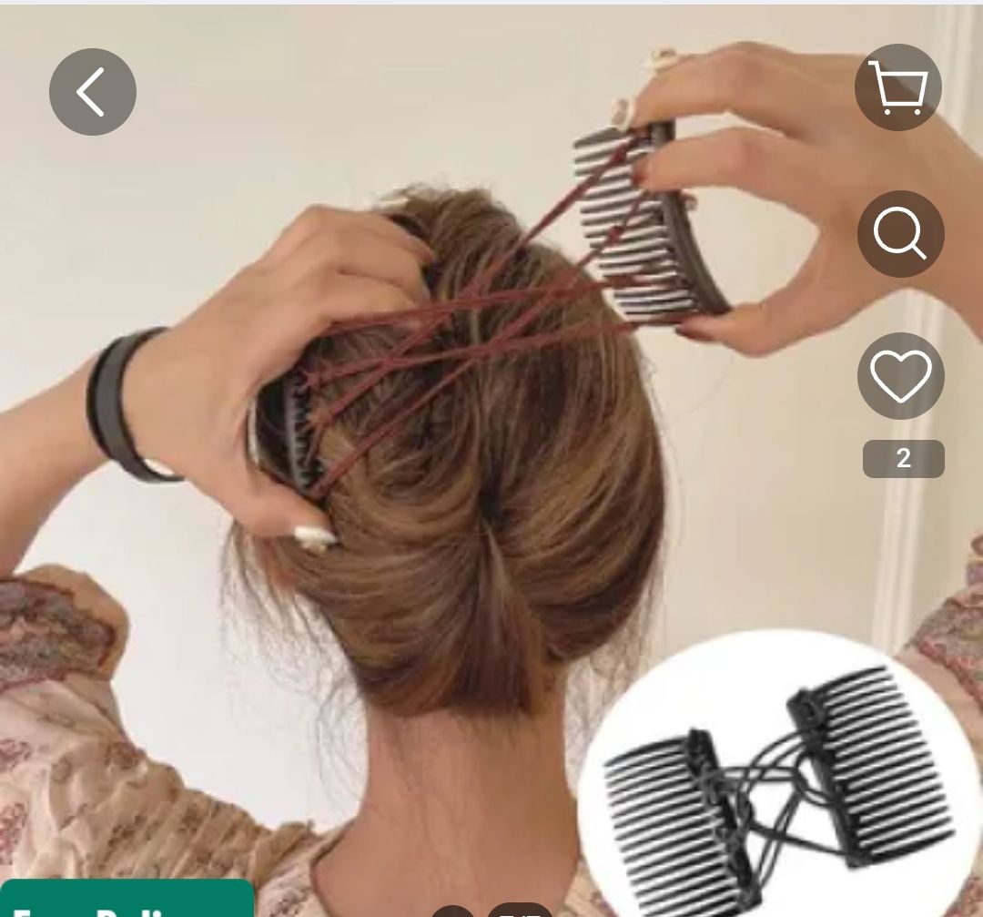 Magic Comb Clip For Women, Girls Hair Accessories For Girls Magic Elastic Hair Comb Clips Fancy Magic Comb Double Hair Comb Magic Clips - Oshi.pk - Buy & Sell Online