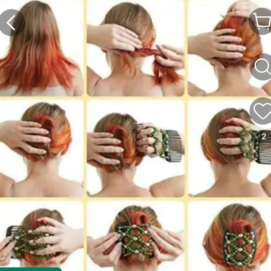 Magic Comb Clip For Women, Girls Hair Accessories For Girls Magic Elastic Hair Comb Clips Fancy Magic Comb Double Hair Comb Magic Clips - Oshi.pk - Buy & Sell Online