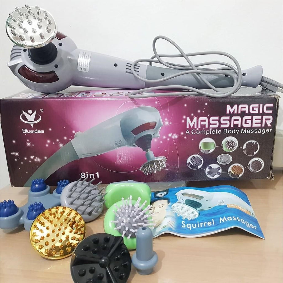 Magic complete body massager magic massager complete foot pain relief for men women for fat reduction joint pains (Grey)