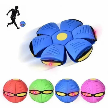 Magic Flying Saucer Ball Frisbee Deformation UFO Football Flat Throw Disc with 3 LED Light Flying Toys Outdoor Garden Beach Game Toy - Oshi.pk - Buy & Sell Online