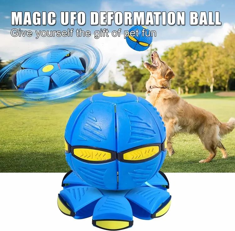 Magic Flying Saucer Ball Frisbee Deformation UFO Football Flat Throw Disc with 3 LED Light Flying Toys Outdoor Garden Beach Game Toy - Oshi.pk - Buy & Sell Online