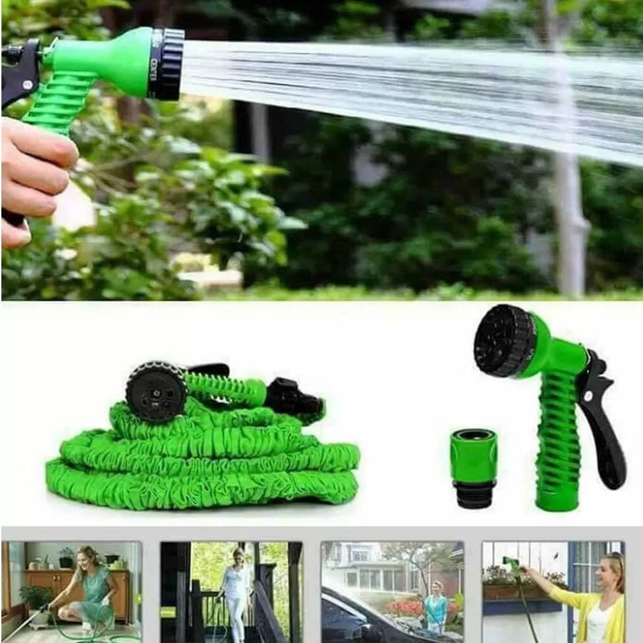 Magic-Hose 7 Type of Spray Gun 50 ft Expandable Hose Pipe Nozzle for Garden Wash Car Bike with Spray Gun and 7 Adjustable Modes Magic Flexibl