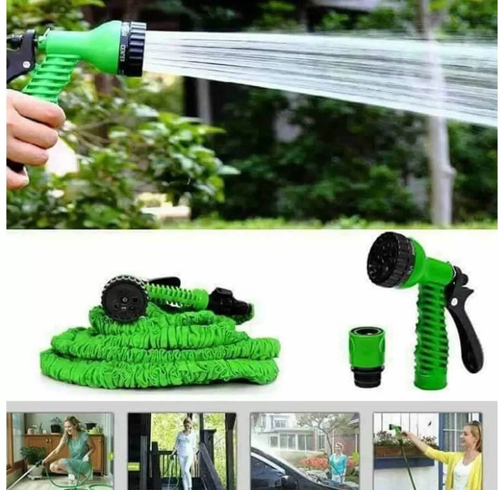 Magic-Hose 7 Type of Spray Gun 50 ft Expandable Hose Pipe Nozzle for Garden Wash Car Bike with Spray Gun and 7 Adjustable Modes Magic Flexibl