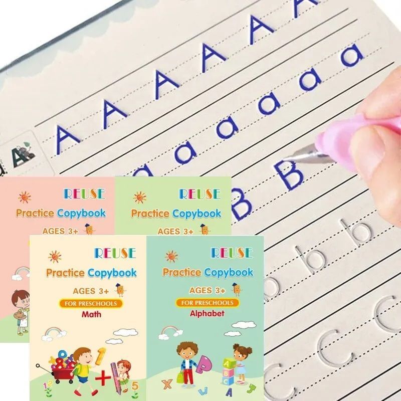 Set Of 4 Reusable Handwriting Kids Magic Book - Oshi.pk - Buy & Sell Online