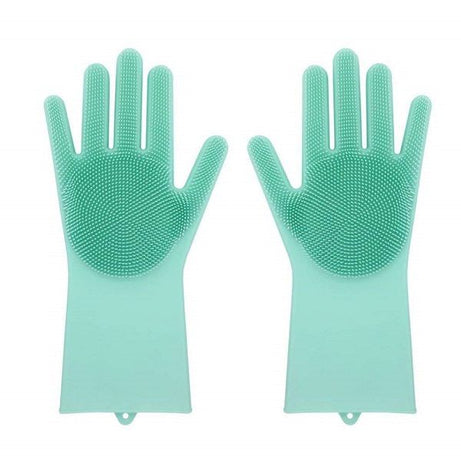 Magic Silicone Dish Washing Gloves for Kitchen Dishwashing and Pet Grooming - Oshi.pk - Buy & Sell Online