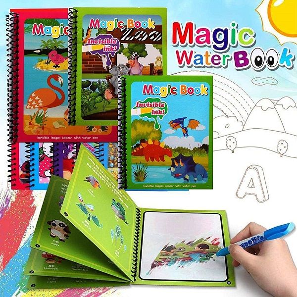 Magic Water Drawing Book with pen for kids Reusable - Oshi.pk - Buy & Sell Online
