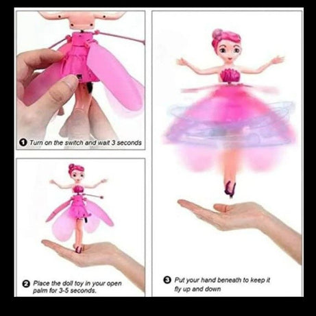 Magical Flying Frozen Barbie Doll With LED Lights And Rechargeable Flying Doll Toy - Oshi.pk - Buy & Sell Online