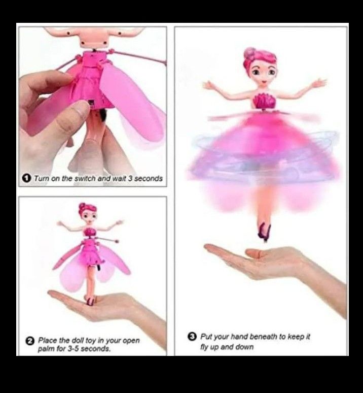 Magical Flying Frozen Barbie Doll With LED Lights And Rechargeable Flying Doll Toy - Oshi.pk - Buy & Sell Online