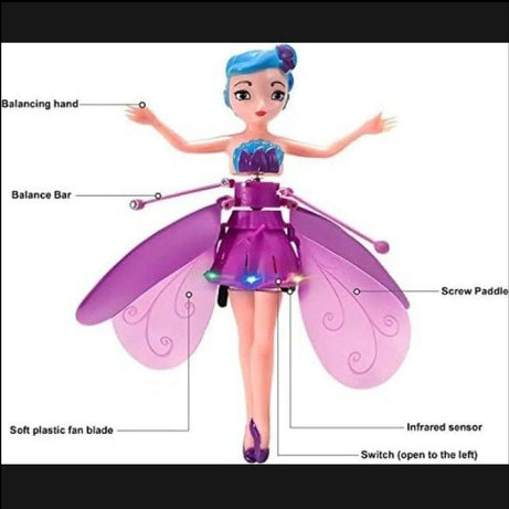 Magical Flying Frozen Barbie Doll With LED Lights And Rechargeable Flying Doll Toy - Oshi.pk - Buy & Sell Online
