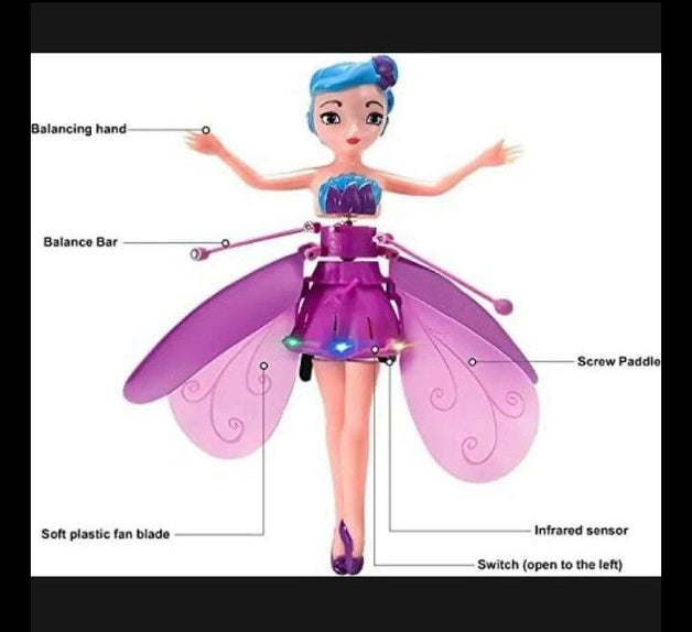 Magical Flying Frozen Barbie Doll With LED Lights And Rechargeable Flying Doll Toy - Oshi.pk - Buy & Sell Online