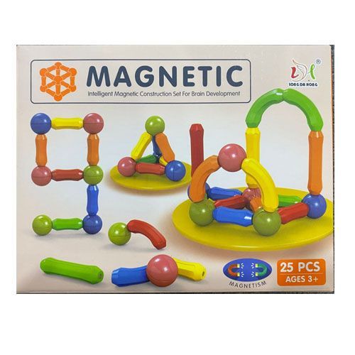 Magnetic Bar Blocks (25 Pieces) Construction Set For Brain Development - Oshi.pk - Buy & Sell Online
