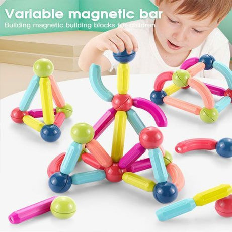 Magnetic Bar Blocks (25 Pieces) Construction Set For Brain Development - Oshi.pk - Buy & Sell Online