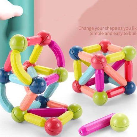 Magnetic Bar Blocks (25 Pieces) Construction Set For Brain Development - Oshi.pk - Buy & Sell Online