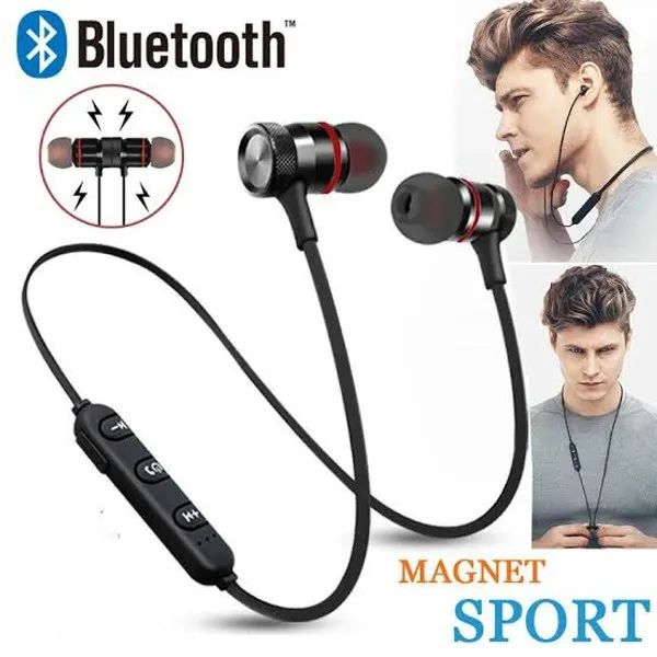 Magnetic Bluetooth Wireless Stereo In Ear Sports Handfree Earphone ORIGINAL MAGNETIC BLUETOOTH HANDSFREE WIRELESS HANDFREE - Oshi.pk - Buy & Sell Online
