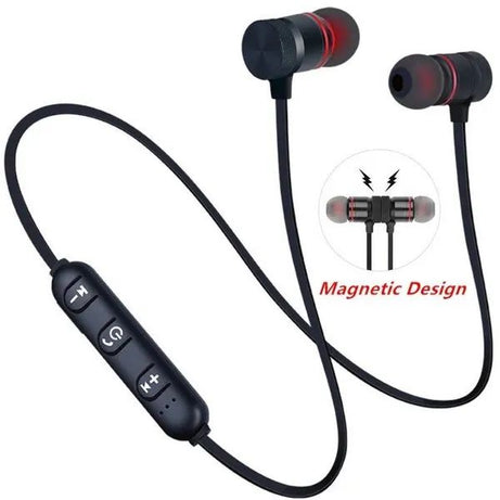 Magnetic Bluetooth Wireless Stereo In Ear Sports Handfree Earphone ORIGINAL MAGNETIC BLUETOOTH HANDSFREE WIRELESS HANDFREE - Oshi.pk - Buy & Sell Online
