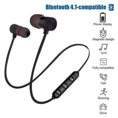 Magnetic Bluetooth Wireless Stereo In Ear Sports Handfree Earphone ORIGINAL MAGNETIC BLUETOOTH HANDSFREE WIRELESS HANDFREE - Oshi.pk - Buy & Sell Online