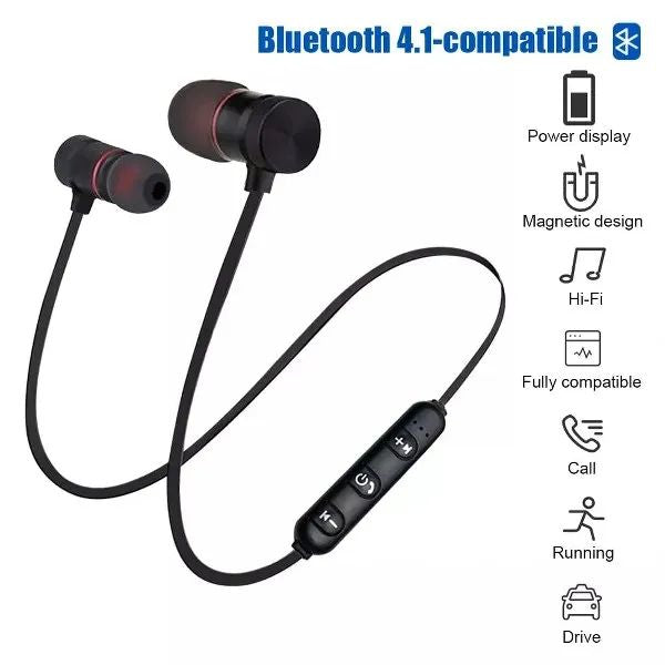 Magnetic Bluetooth Wireless Stereo In Ear Sports Handfree Earphone ORIGINAL MAGNETIC BLUETOOTH HANDSFREE WIRELESS HANDFREE - Oshi.pk - Buy & Sell Online