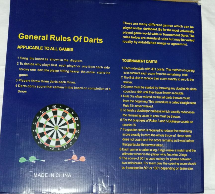 Magnetic Dart Game - 6 darts with 17 inches board - Oshi.pk - Buy & Sell Online