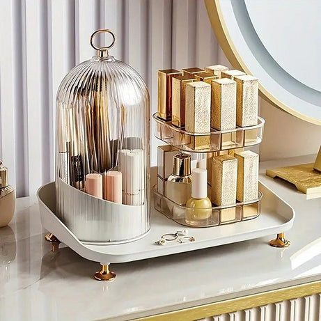Makeup Organizer for Vanity 360° Rotating Cosmetic & Lipstick Holder - Oshi.pk - Buy & Sell Online